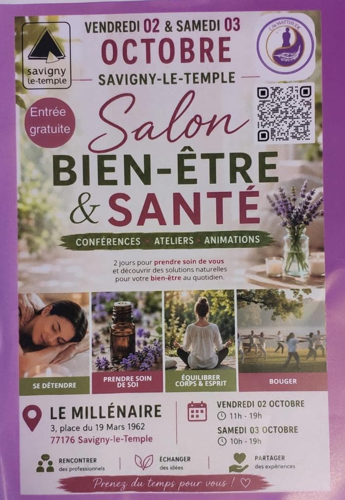 Affiche du Salon Bien-Être & Santé à Savigny-le-Temple, les 2 et 3 octobre 2026